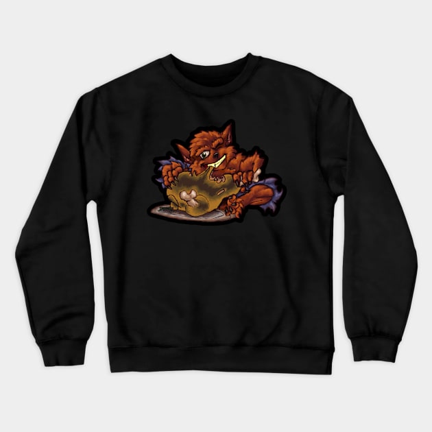 ToonWolf Crewneck Sweatshirt by ShifflettArt Studios